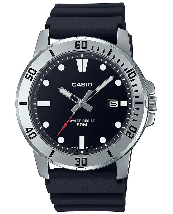 Часы Casio Collection MTP-VD01-1EVUDF (MTP-VD01-1E) — мужские, черный