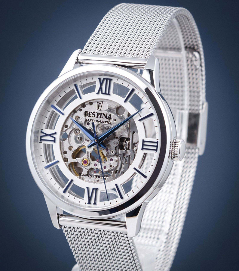 Часы Festina Automatic F20534/1 — серебристый, металл сталь
