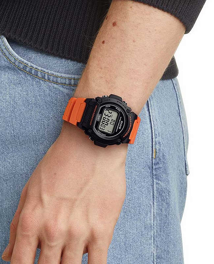 Часы Casio Collection W-219H-4AVEF — кварцевые, пластик