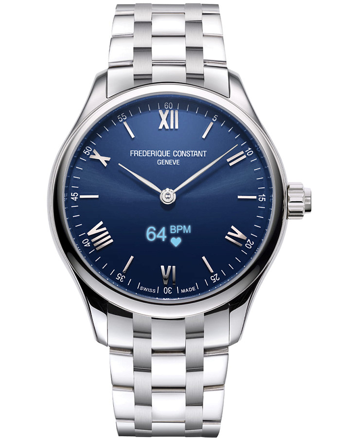 Часы Frederique Constant Smartwatch Gents Vitality FC-287N5B6B — мужские, синий