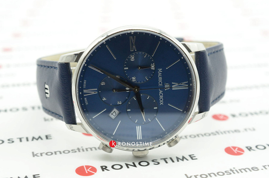 Часы Maurice Lacroix Eliros Chronograph EL1098-SS001-410-1 — кожаный, мужские