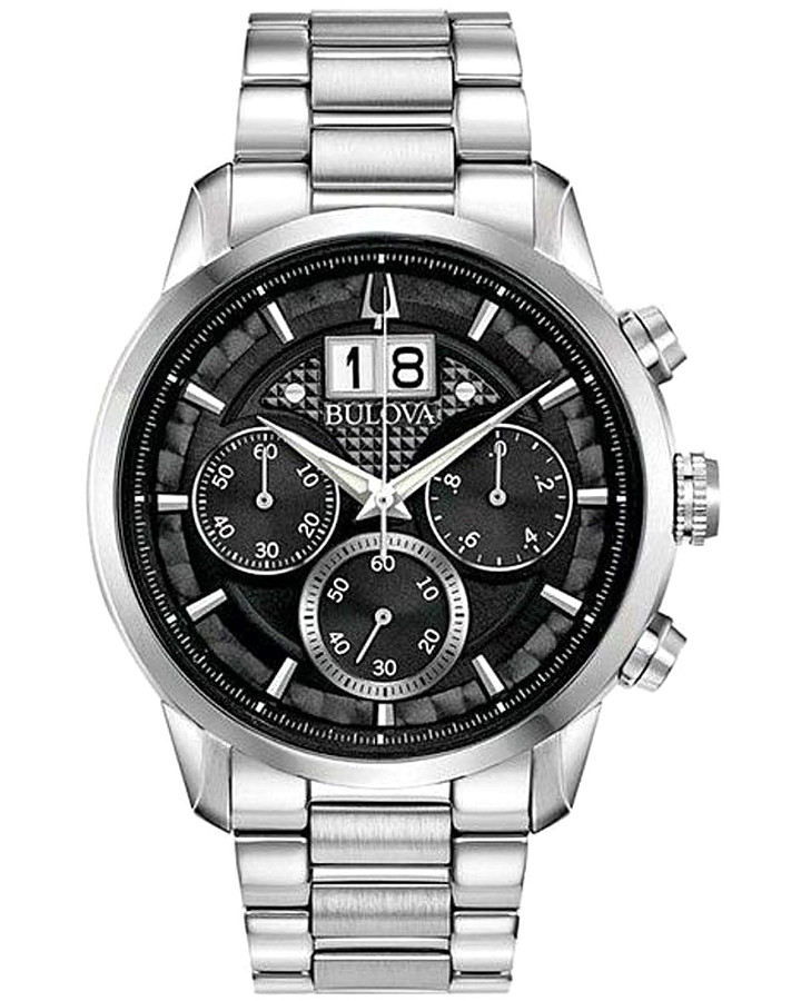 Часы Bulova Sutton 96B319 — мужские, черный