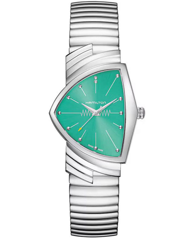 Часы Hamilton Ventura Quartz H24411143 — мужские, бирюзовый