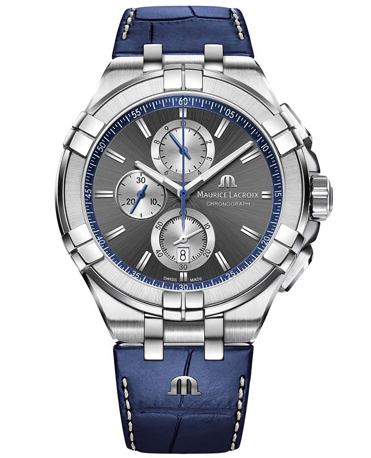 Часы Maurice Lacroix Aikon Chronograph AI1018-SS001-333-1 — мужские, черный
