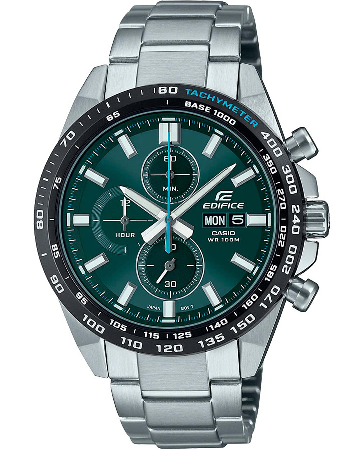 Часы Casio Edifice EFR-574DB-3A — мужские, зеленый