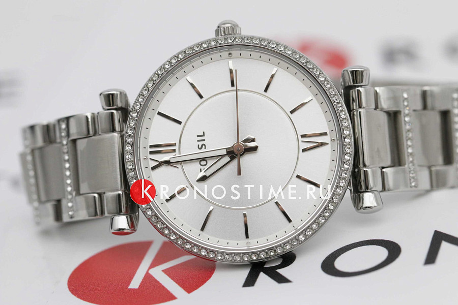 Часы Fossil Carlie ES4341 — кварцевые, сталь