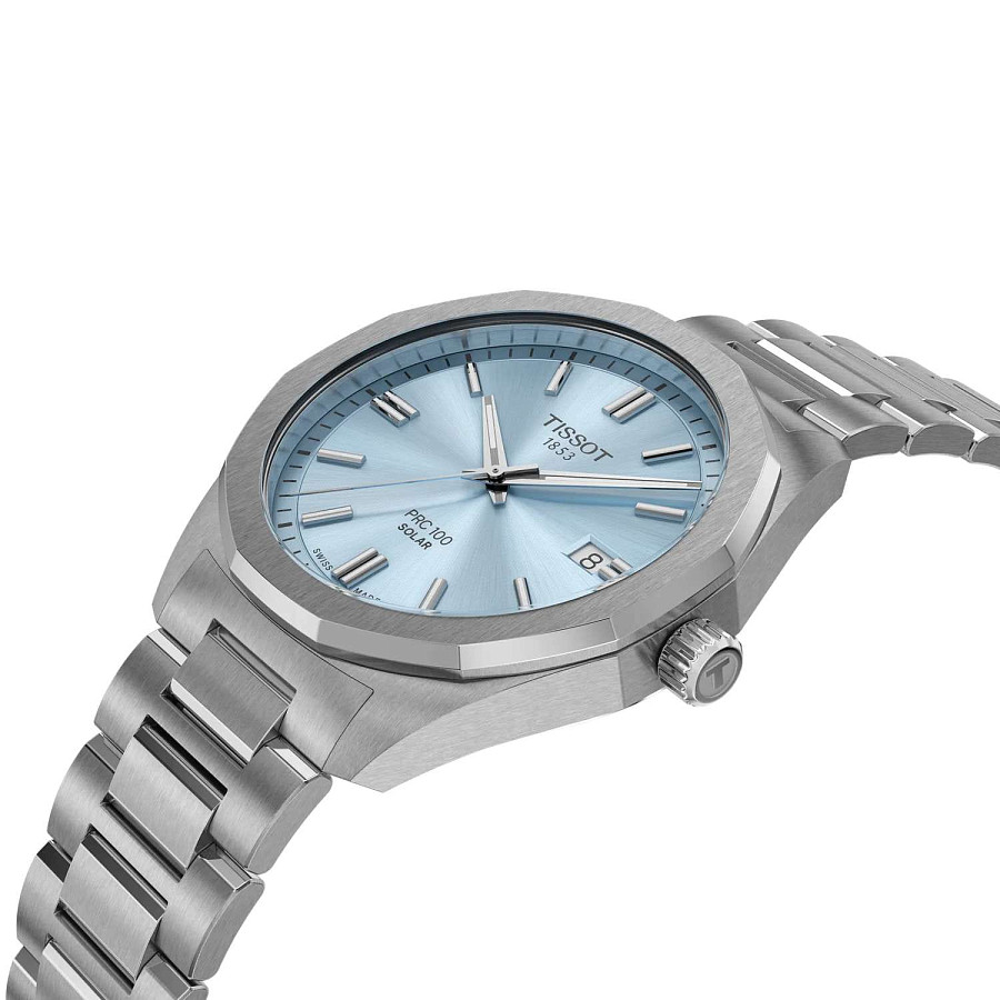 Часы Tissot PRC 100 Solar Quartz 39mm T151.422.11.351.00 — мужские, нержавеющая сталь