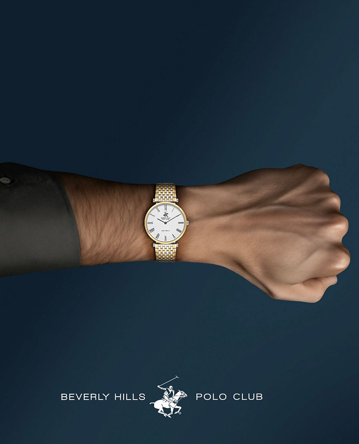 Часы Beverly Hills Polo Club Quartz BP3616X.230 — нержавеющая сталь с ip-покрытием, мужские