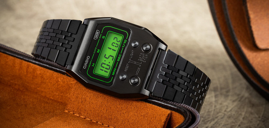 Часы Casio Vintage A1100B-1EF — металл сталь, Япония