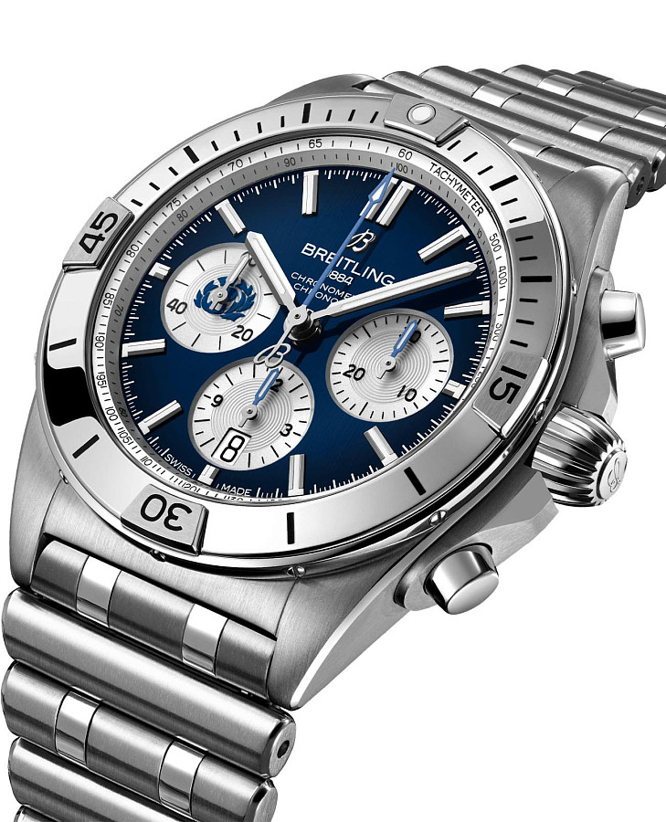 Часы Breitling Chronomat B01 42 Six Nations Scotland AB0134A51C1A1 — механические, сталь металл