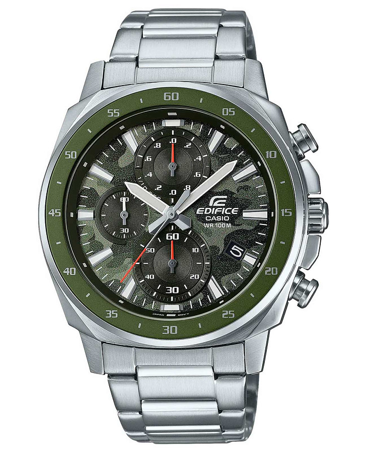 Часы Casio Edifice EFV-600D-3CVUDF (EFV-600D-3C) — мужские, зеленый
