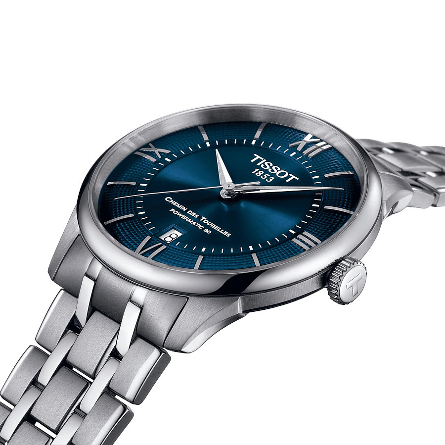 Часы Tissot Chemin des Tourelles Powermatic 80 T139.807.11.048.00 — мужские, серебристый