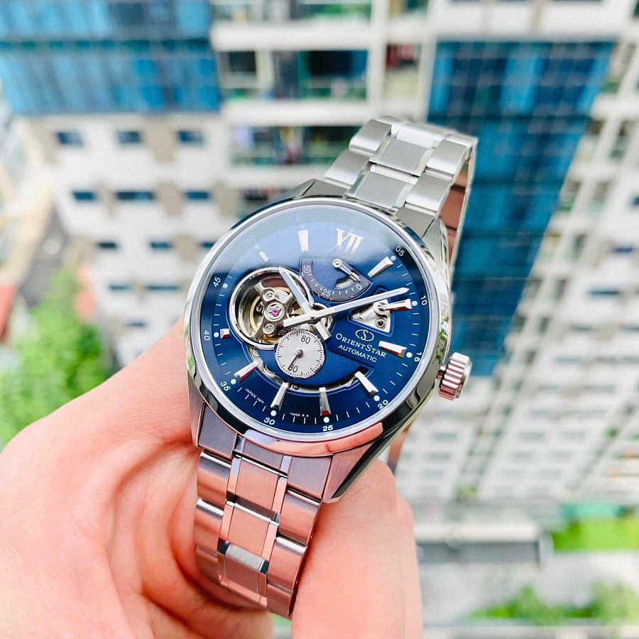 Часы Orient Star RE-AV0003L (RE-AV0004L) — нержавеющая сталь, синий