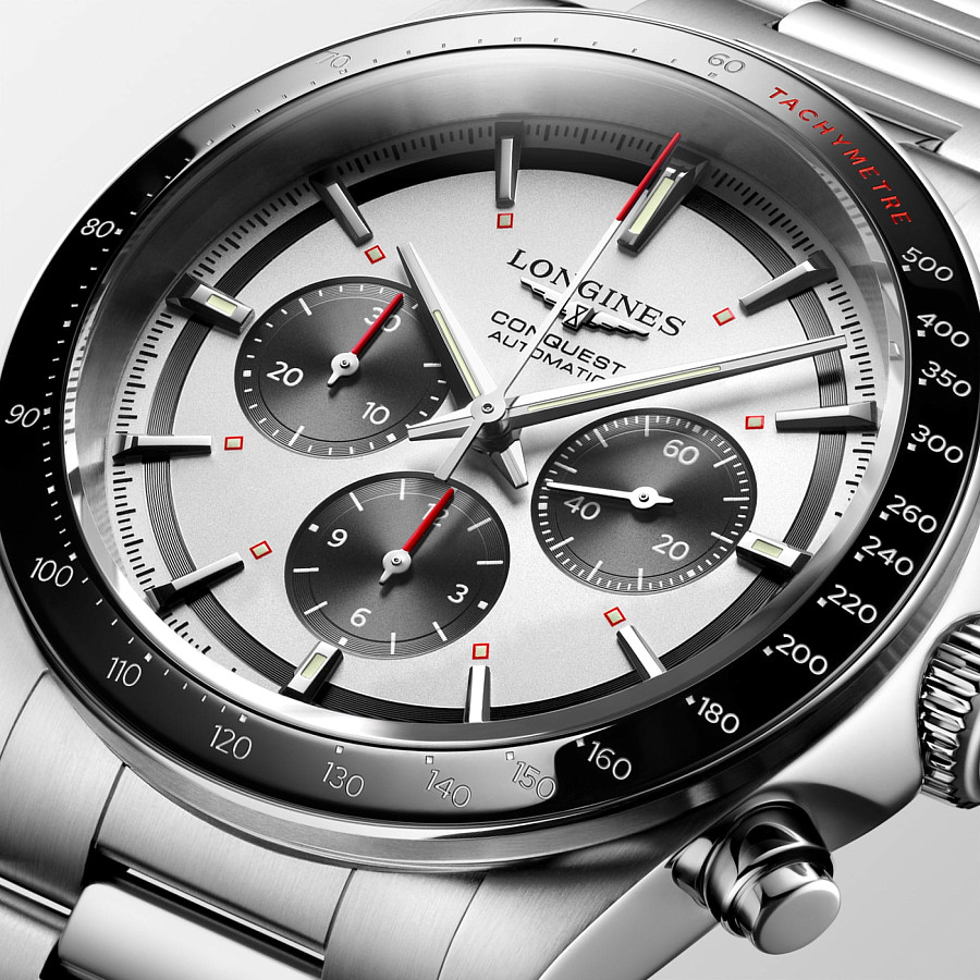 Часы Longines Conquest L3.835.4.72.6 — механические, металл сталь керамика