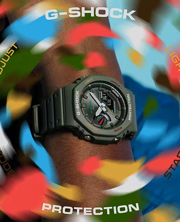 Часы Casio G-Shock GA-B2100FC-3ADR (GA-B2100FC-3A) — электронные, карбон пластик