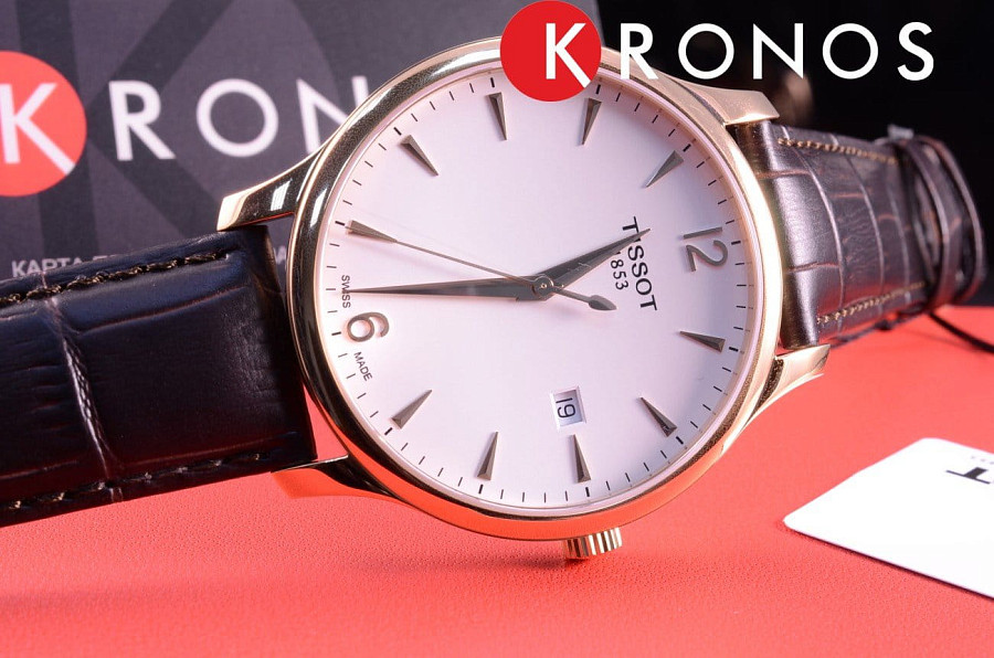 Часы Tissot Tradition T063.610.36.037.00 — кожаный, мужские