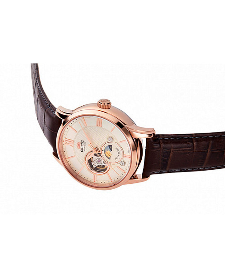 Часы Orient Sun & Moon RA-AS0002S (RN-AS0002S) — мужские, коричневый