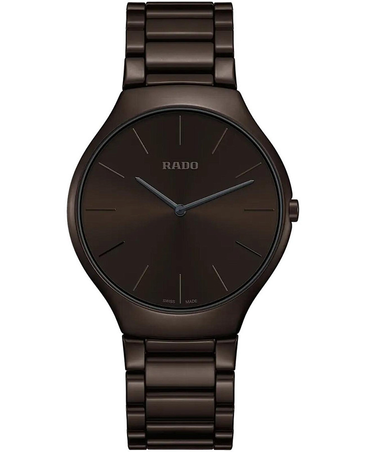 Часы Rado True Thinline R27269302 — мужские, коричневый