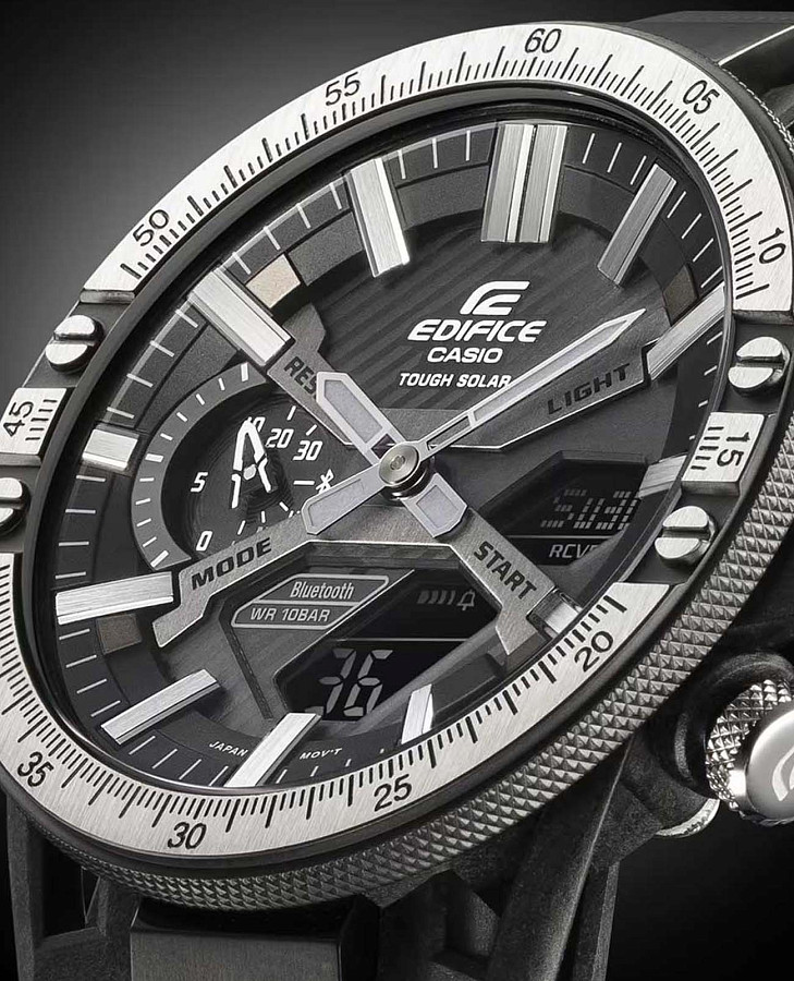 Часы Casio Edifice ECB-2000TP-1A — каучук, мужские