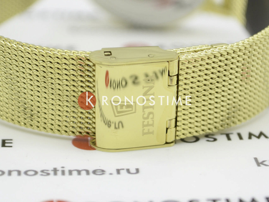 Часы Festina Swiss Made F20022/2 — мужские, нержавеющая сталь с pvd-покрытием
