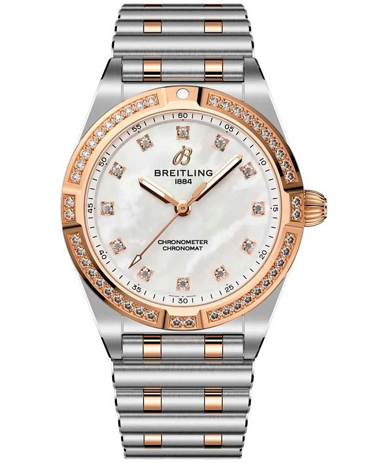 Часы Breitling Chronomat 28 U72310531A1U1 — женские, перламутровый