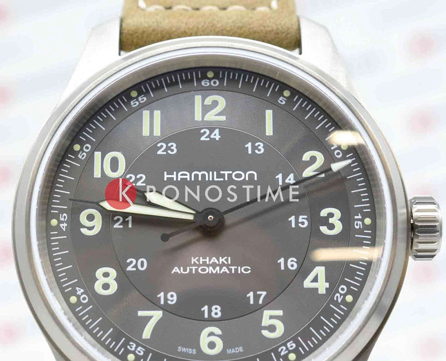 Часы Hamilton Khaki Field Titanium Auto H70545550 — сталь, Швейцария