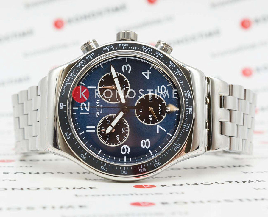 Часы Swatch I New Chrono YVS423GC — кварцевые, сталь металл