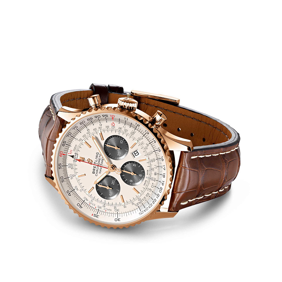 Часы Breitling Navitimer B01 Chronograph 46 RB0127121G1P1 — металл золото, Швейцария