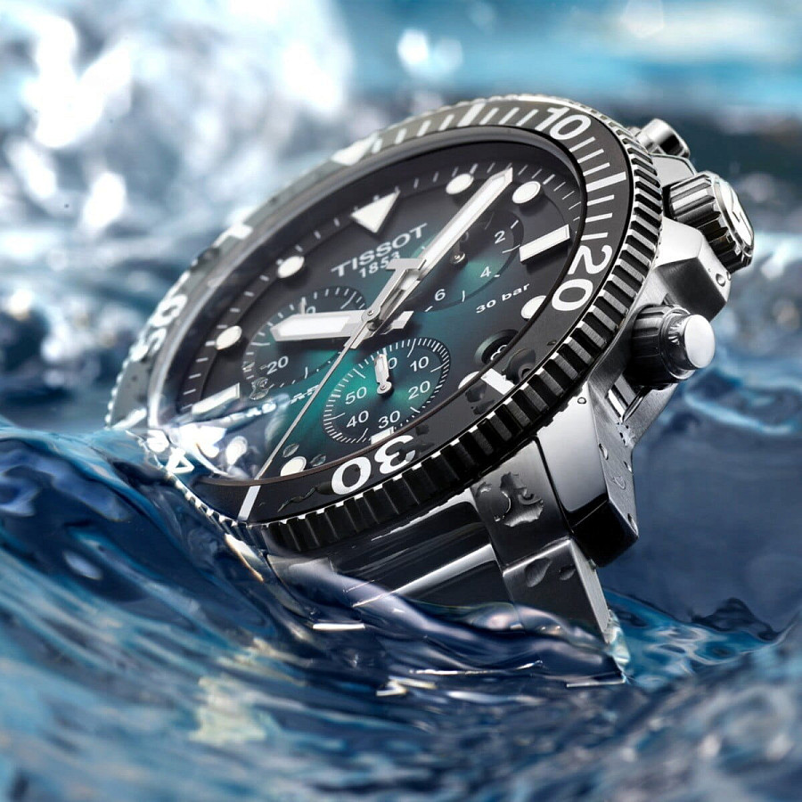 Часы Tissot Seastar 1000 Quartz Chronograph T120.417.11.091.01 — мужские, нержавеющая сталь