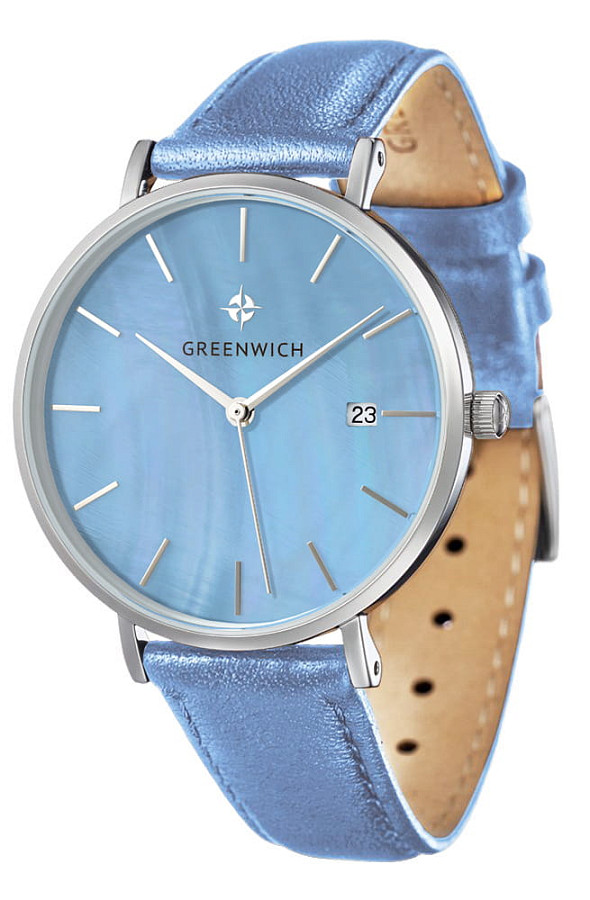 Часы Greenwich Shell GW 301.14.59 BU — кварцевые, металл сталь