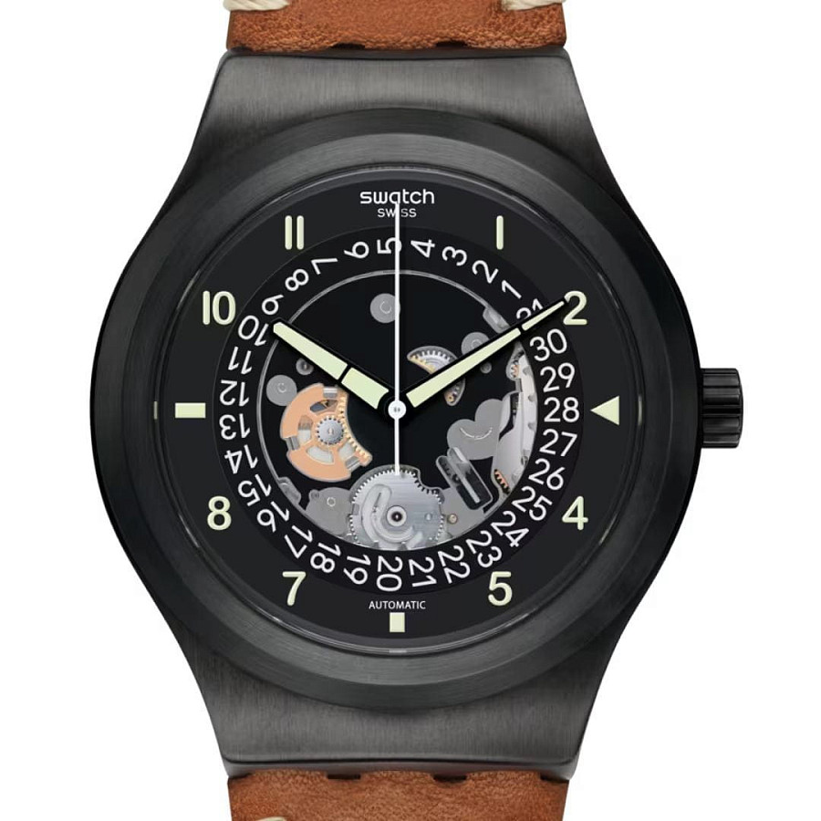 Часы Swatch Irony Sistem51 Lacquered YIB402 — механические, сталь металл