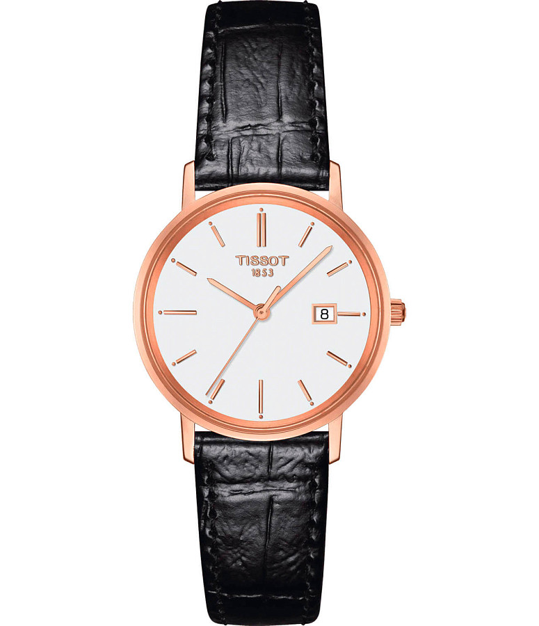 Часы Tissot Goldrun Lady 18K Gold T922.210.76.011.00 — женские, белый