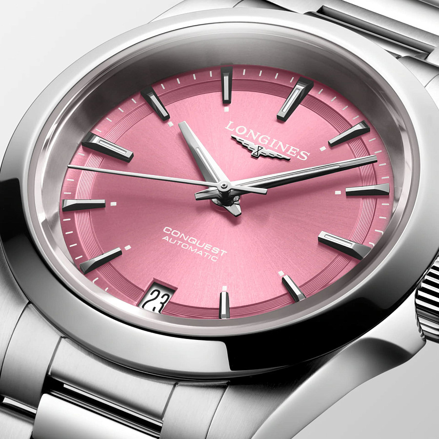 Часы Longines Conquest L3.430.4.99.6 — женские, серебристый