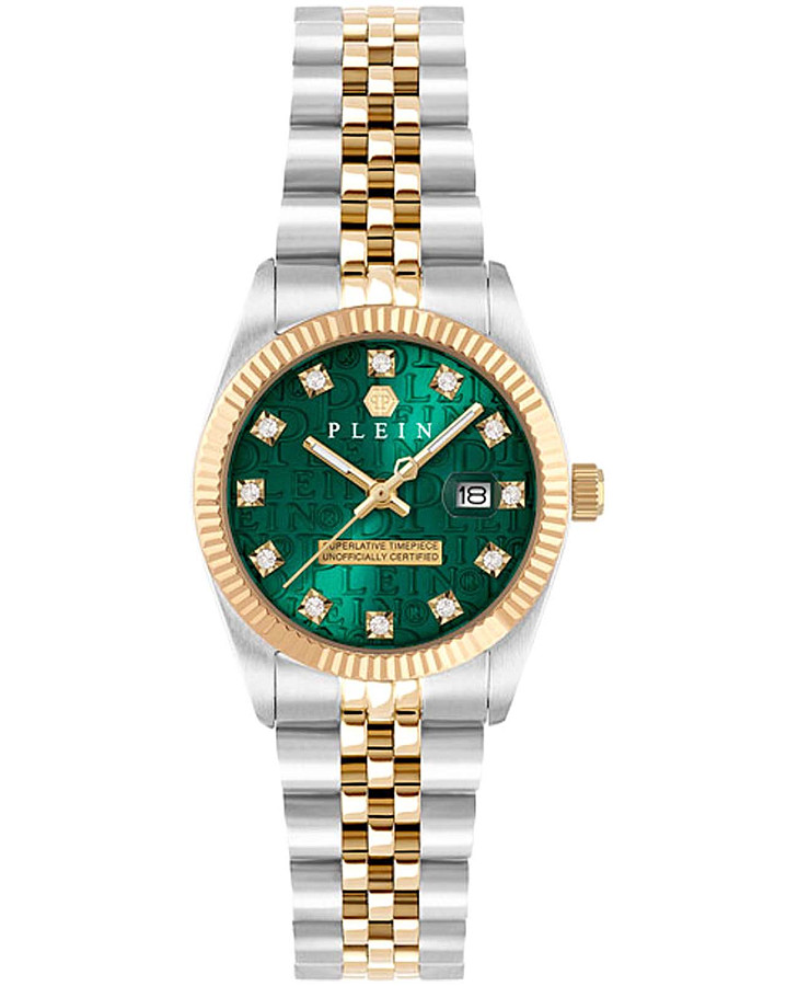 Часы Philipp Plein Date Superlative PWNFA0325 — женские, зеленый