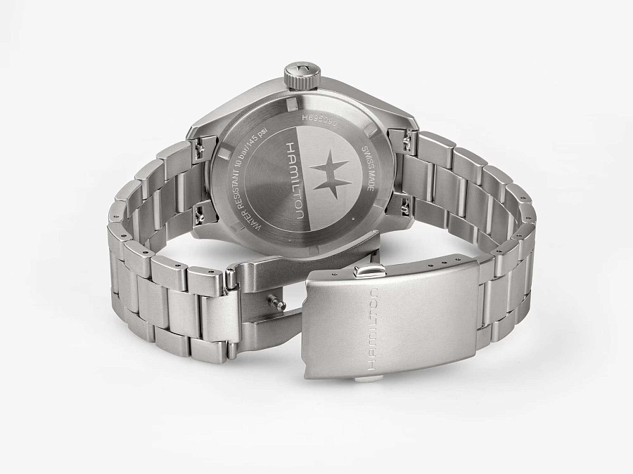 Часы Hamilton Khaki Field Mechanical Power Reserve 40mm H69509130 — механические, металл сталь