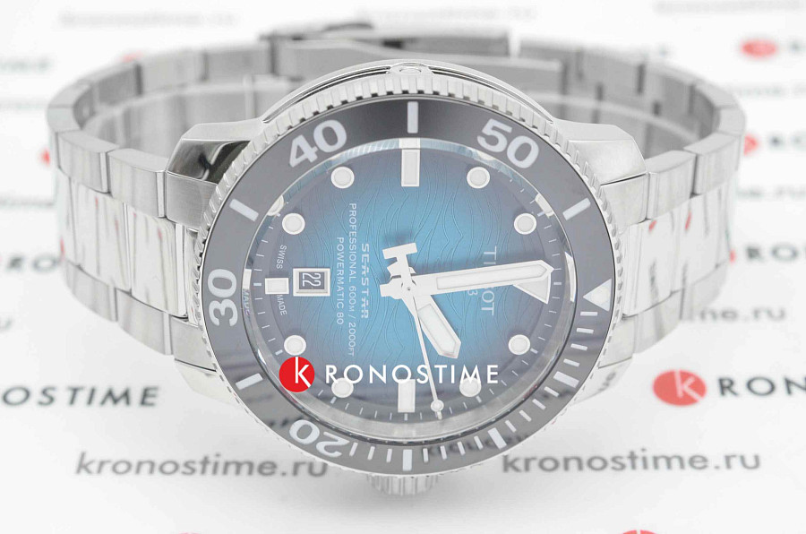 Часы Tissot Seastar 2000 Professional Powermatic 80 T120.607.11.041.00 — зеленый, механические