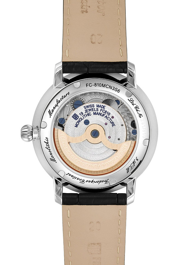 Часы Frederique Constant Slimline Monolithic Manufacture FC-810MC3S6 — сталь металл, Швейцария