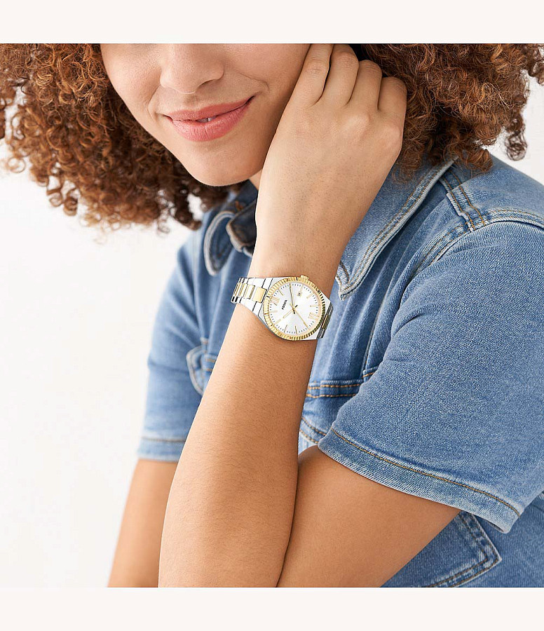 Часы Fossil Scarlette ES5259 — серебристый, сталь металл