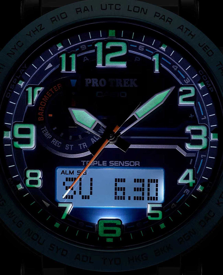Часы Casio Pro Trek PRG-601YB-2DR (PRG-601YB-2) — пластик сталь металл, Япония