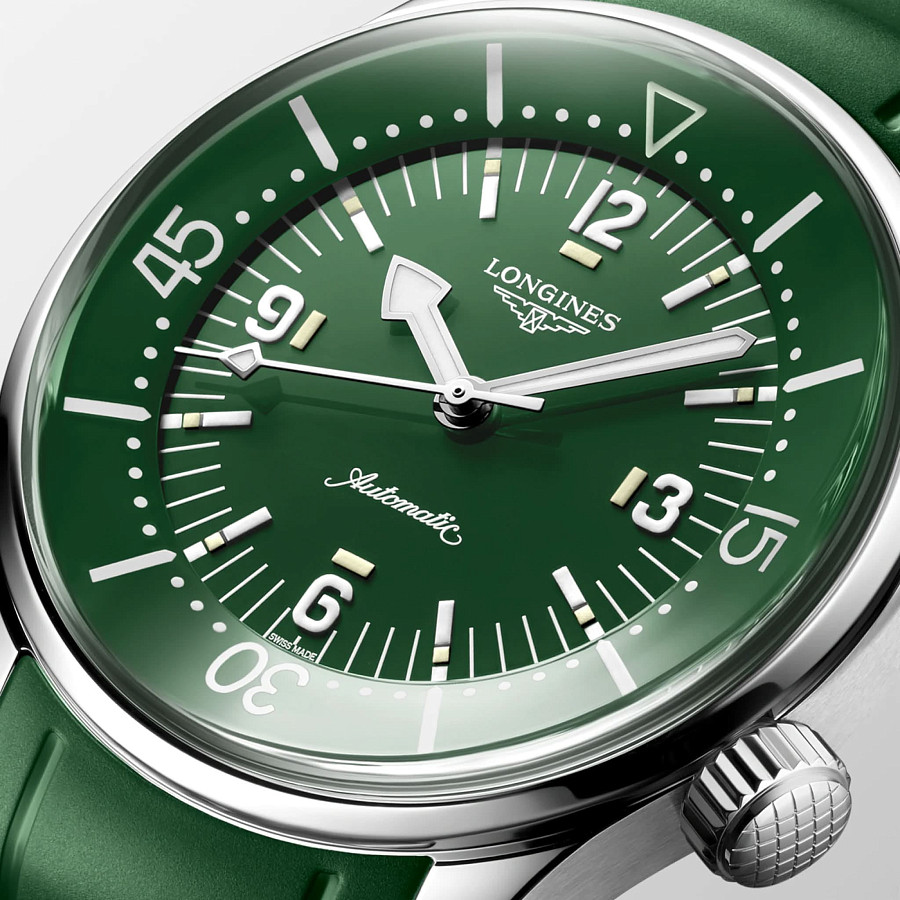 Часы Longines Legend Diver L3.764.4.06.9 — силикон, мужские