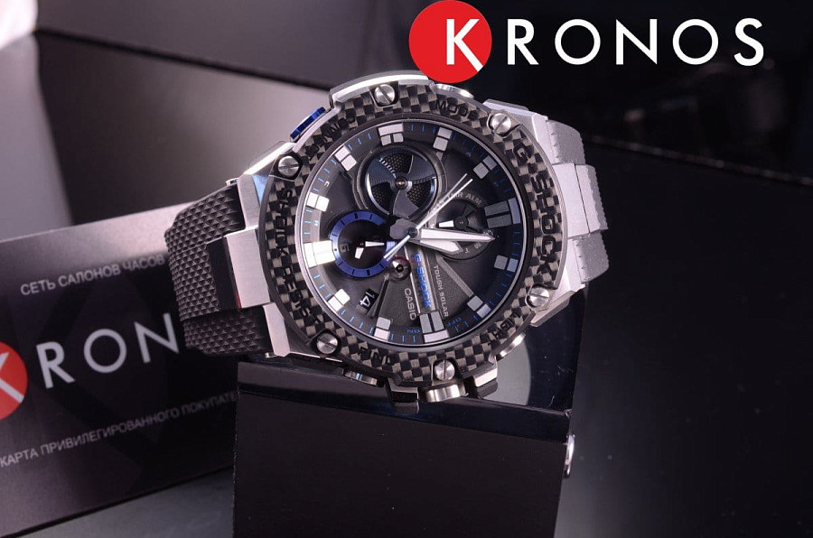Часы Casio G-Shock GST-B100XA-1A — мужские, полиуретан