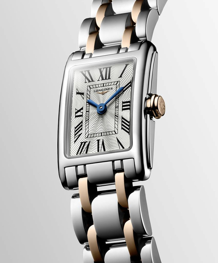 Часы Longines DolceVita L5.258.5.71.7 — нержавеющая сталь и 18 каратное розовое золото, женские