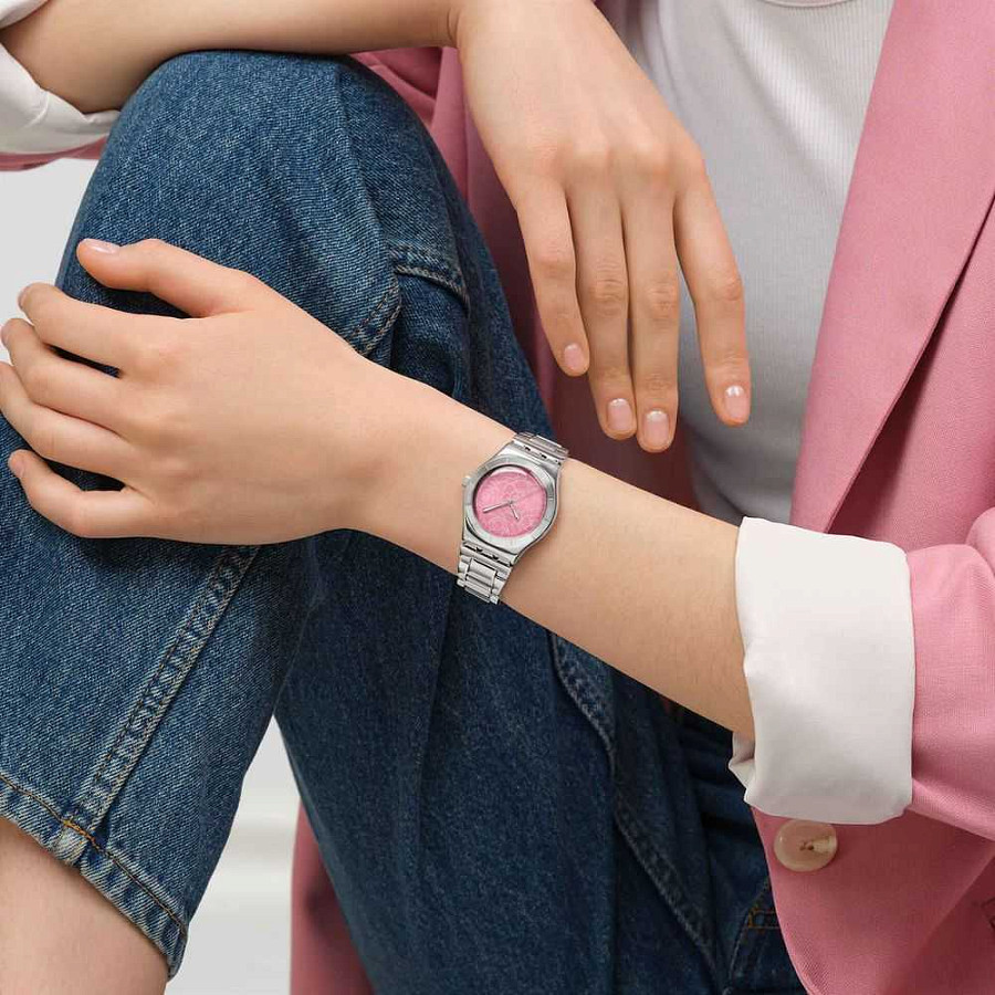 Часы Swatch Gent Petal Charm YLS234G — женские, нержавеющая сталь