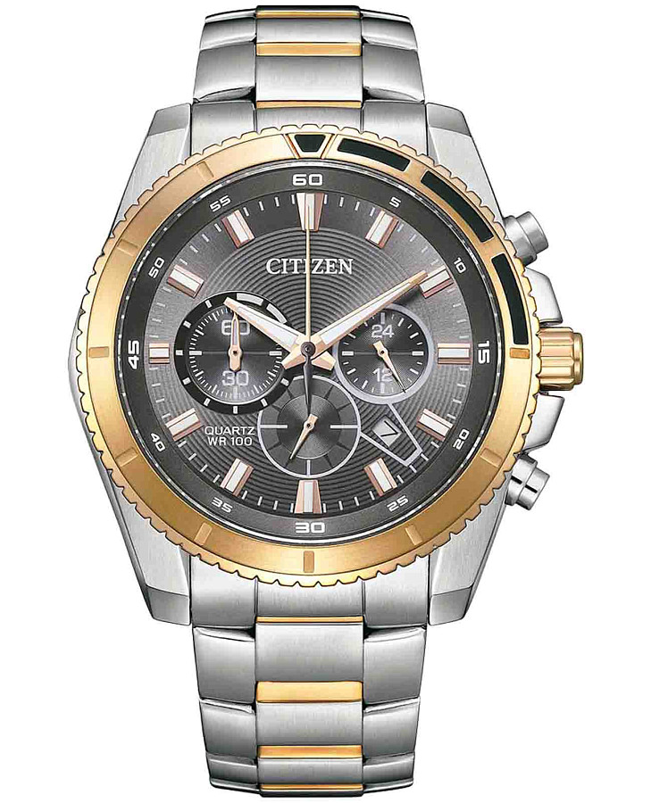 Часы Citizen Chronograph AN8204-59H — мужские, серый