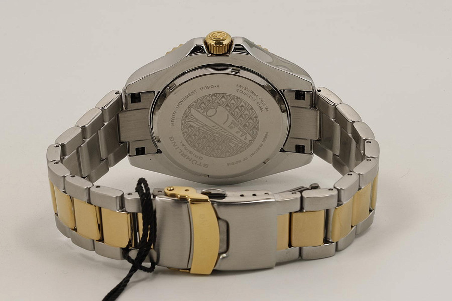 Часы Stuhrling Aquadiver 3950A.5 — нержавеющая сталь с pvd-покрытием, мужские