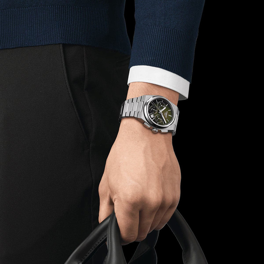 Часы Tissot PRX Automatic Chronograph T137.427.11.091.00 — Швейцария, механические