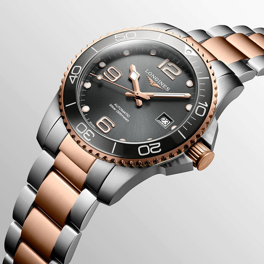 Часы Longines HydroConquest L3.781.3.78.7 — нержавеющая сталь с pvd-покрытием, мужские