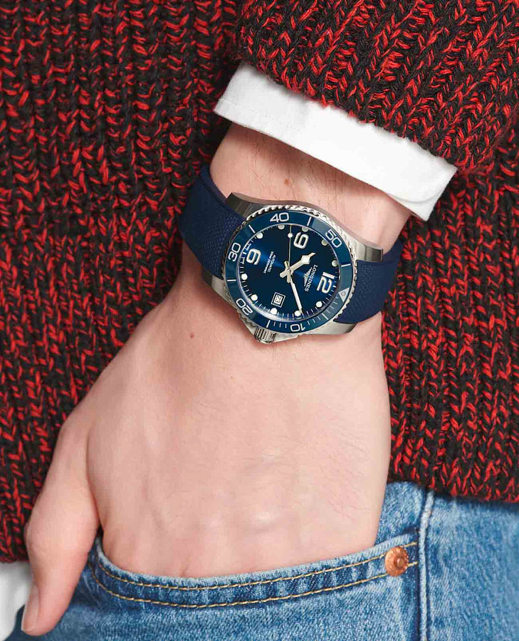 Часы Longines HydroConquest L3.781.4.96.9 — металл сталь керамика, мужские, Швейцария