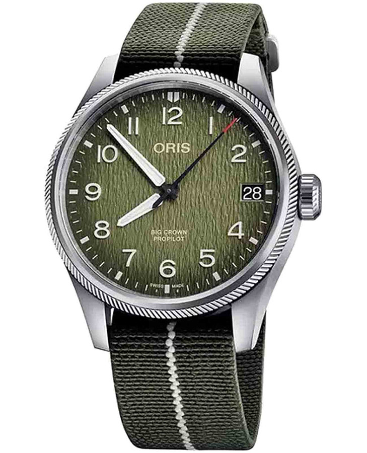 Часы Oris ProPilot 01 751 7761 4187-Set — мужские, зеленый