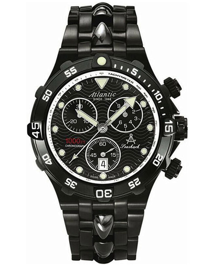 Часы Atlantic Diver Chronograph 88488.46.61 — мужские, черный